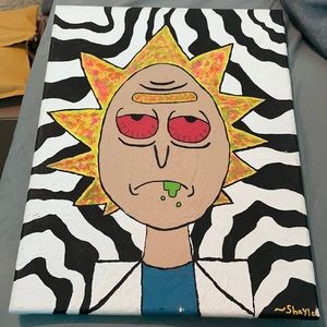 rick and morty painting